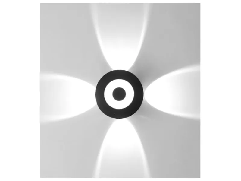 APLICA LED 4*1W+3W Diametru 10*6cm IP65 CIRCLE NEAGRA