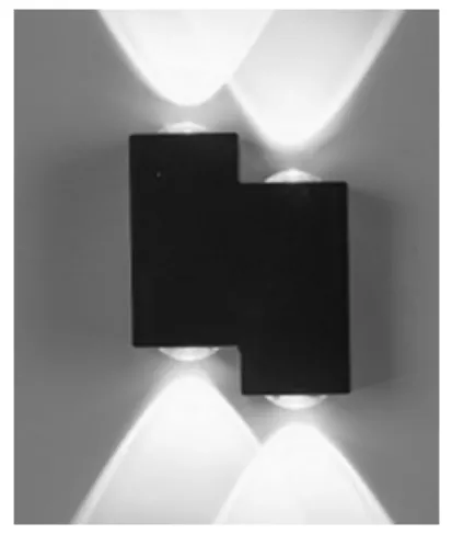 Aplica LED 4*1W 6500K,Lumina Rece ,8*8*3cm,Step,Neagra