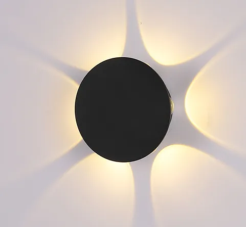 APLICA LED 6*1W IP65 CIRCLE  NEAGRA