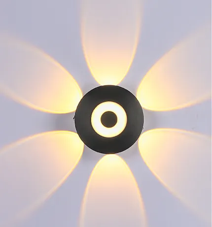 APLICA LED 6*1W+3W IP65 CIRCLE NEAGRA