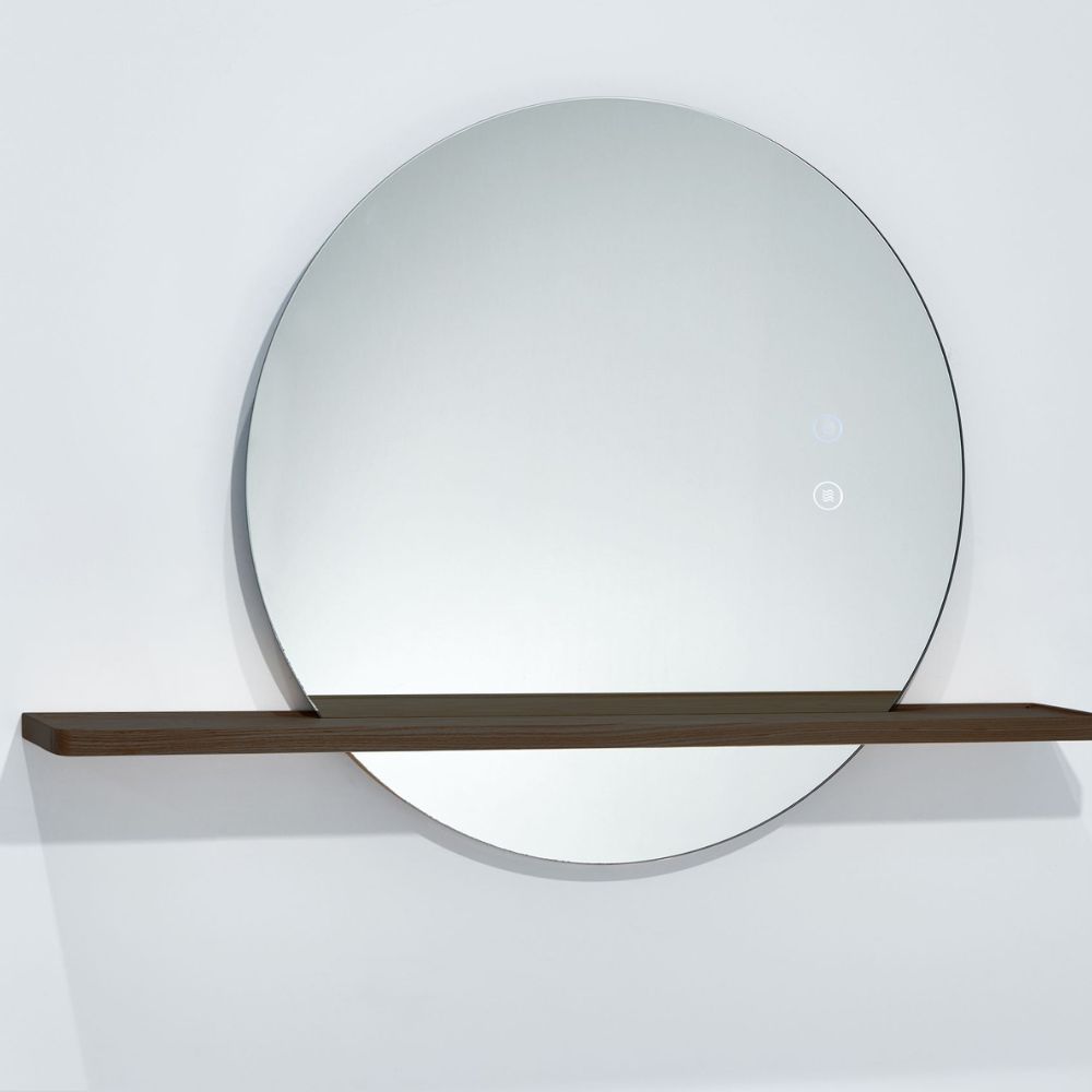 Joselito Oglinda Baie 60Cm Led si Dezaburire, cu Senzor Tactil, Cu suport De Lemn si 2 Tipuri de Lumina 3000K si 6500K