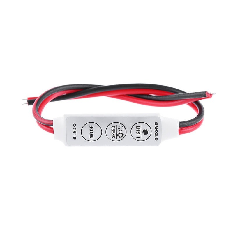 Controler mini, banda led monocrom, 2 fire, 5-24V