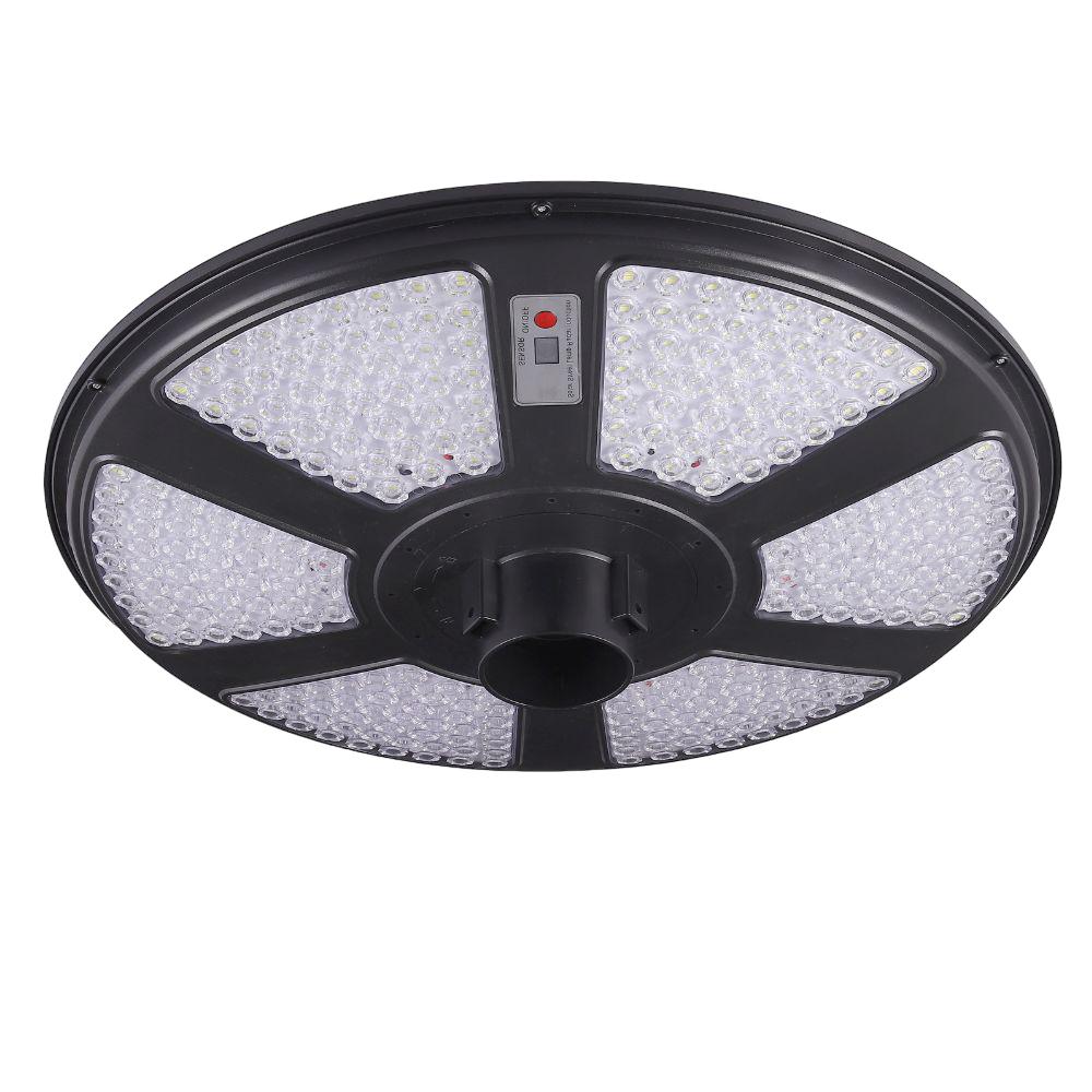 Lampa Solara Stradala 1200W, Iluminat Perimetral tip UFO, 6500K, Panou 6V 20W, Acumulator 3,2V 15000mA cu Telecomanda