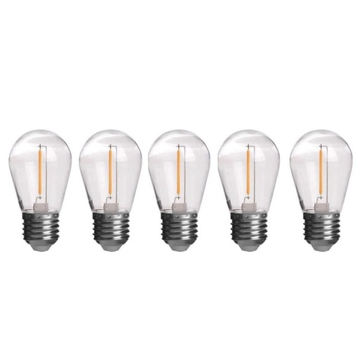 Bec Led Filament Ghirlanda, set 5 bucati 2W 3000K
