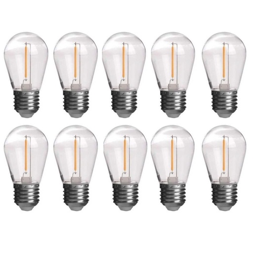 Bec Led Filament Ghirlanda, set 10bucati 2W 3000K