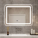 Rudolf Oglinda Baie 80X60 Led si Dezaburire, cu Senzor Tactil, Touch si Ceas digital