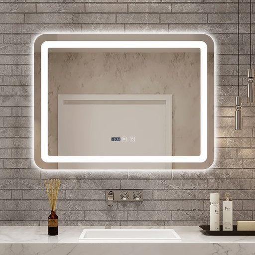 Rudolf Oglinda Baie 80X60 Led si Dezaburire, cu Senzor Tactil, Touch si Ceras digital