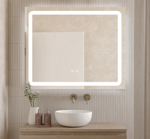 Evelin Oglindă Baie 80X65 Led si Dezaburire, cu Senzor Tactil, Touch