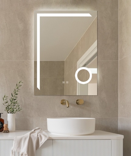 Olivi Oglindă Baie 60X80 Led si Dezaburire, cu Senzor Tactil, Touch60X80cm