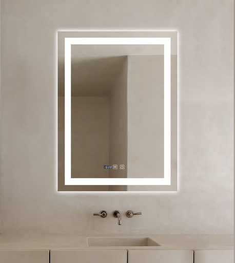 Sophi Oglindă Baie 60X80 Led si Dezaburire, cu Senzor Tactil si Ceas, Touch