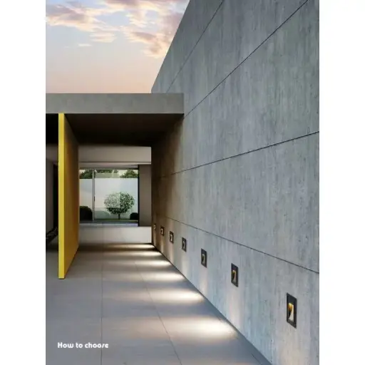 Lampa LED 2W Lumina Calda 3000K Scari Interior/Exterior IP65 Gri Inchis 