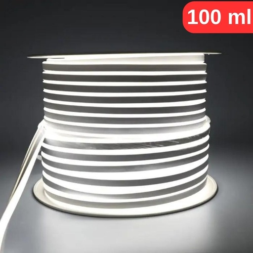 [081-010-0003-64100] Banda Led Luminos Neon Flex Slim 100M, Lumina Alb Rece 6400K, IP65