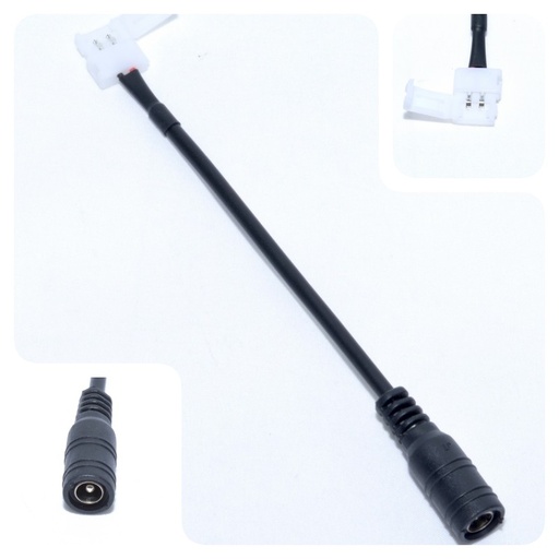 [ALX-18E008] Conector alimentare banda led cu clips si mufa conectare 