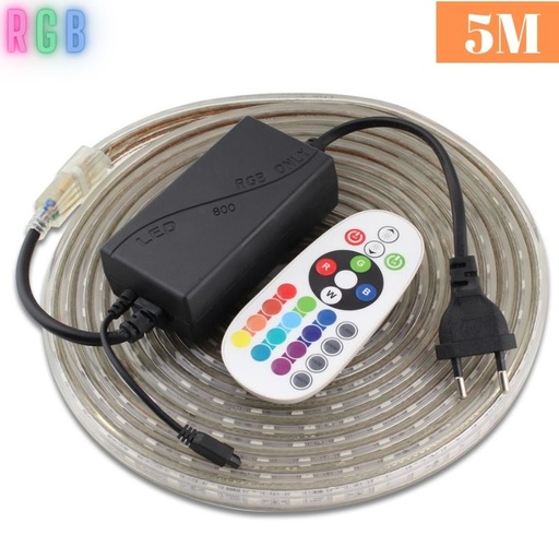 [KIT-BL5050-60RGB-5M] Kit Banda Led RGB 5050-5ML, 60 led/1ml, 220V