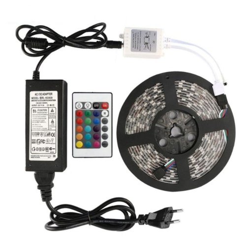 [PIN-BLRGB-5050/30L] Kit Banda Led RGB 5M, 5050 cu 30led/1ML, IP65