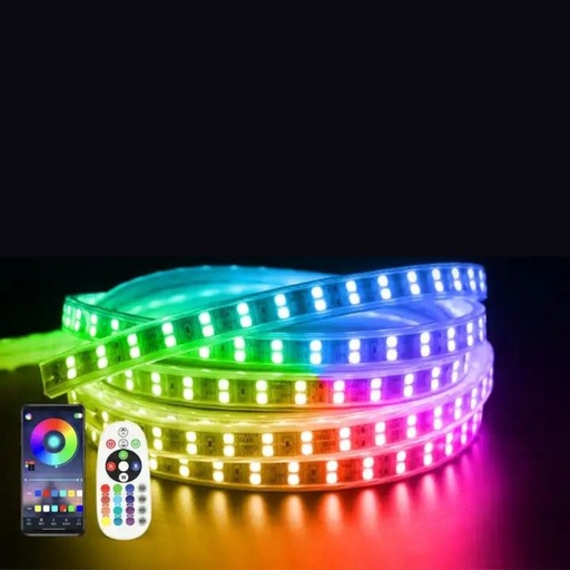 [KIT-BL5050-120RGB-30M] Kit banda Led RGB 30ml,  5050 120 leduri, IP65 220V, cu telecomanda inclusa