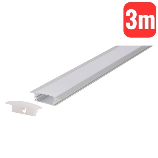[120-001-0001] Profil Banda led Aluminiu, 3M Incastrat Profile-R1