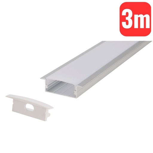 [120-001-0002] Profil Banda led Aluminiu, 3M Incastrat Profile-R2
