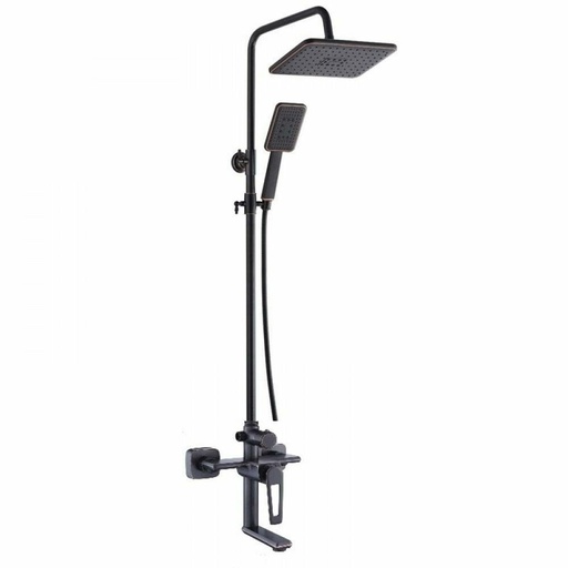 [SMK1738] Coloana de dus Vintage Black, din alama, 3 functii, negru antichizat