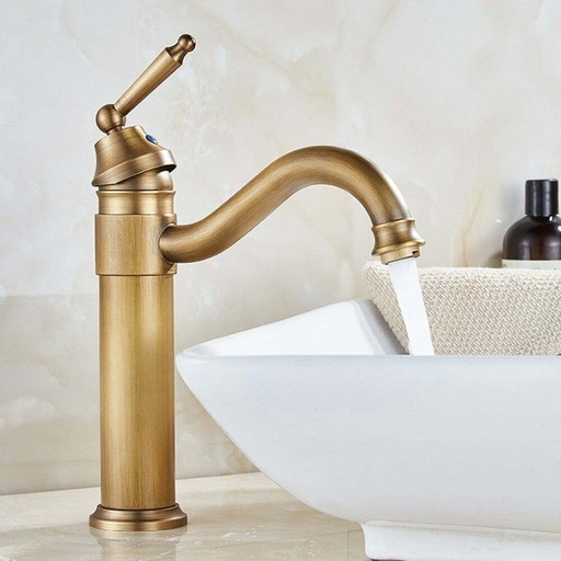 [SMK1724] Baterie lavoar Vintage Elegance, din alama, bronz antichizat