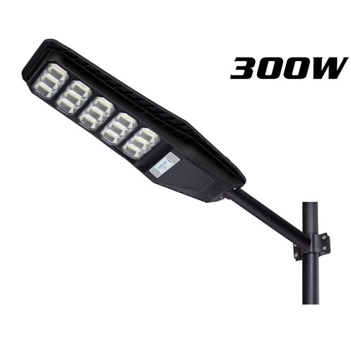 [LOG-MJ-LH8300] Lampa Solara Stradala 300W, Iluminat Perimetral, Incarcare Rapida, 6500K, Panou 4V 18W, Acumulator 3,2V 24000mA si Telecomanda