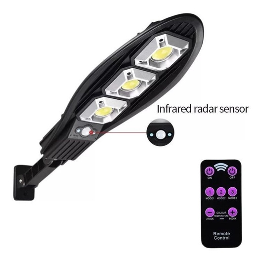 [PIN-30-COB] Mini Lampa Solara 30 COB Prindere Perete, Senzor de Miscare, Telecomanda